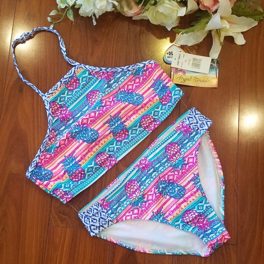 Angel Beach Pineapple Girls 2pc Bikini 16